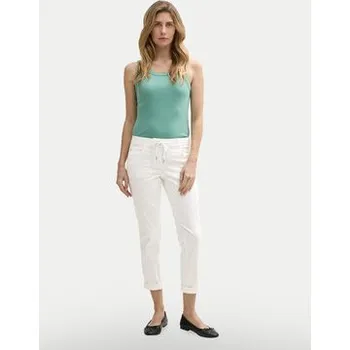 Pánské kalhoty Tom Tailor Kalhoty z materiálu 1040963 Bílá Tapered Fit 38_28