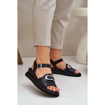 Dámské sandále Dámské Sandály Na Klínu S Ozdobou Salianes Barva: Černá, Velikost: 41