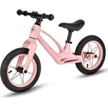 RB901 RŮŽOVÉ DĚTSKÉ ODRÁŽEDLO S 12" PUMPOVANÝMI PNEU A LED NILS FUN