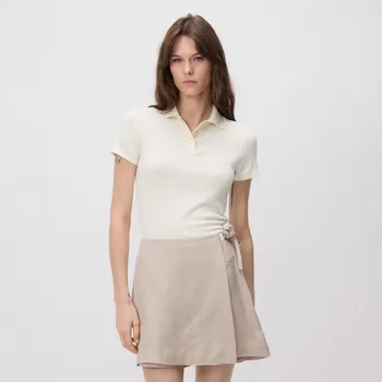 Dámská sukně Reserved - Sukňošortky z lněné směsi - béžová - 718AC-08X - 718AC-08X-M