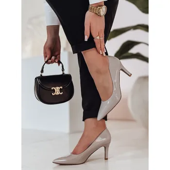 Dámské lodičky Lodičky dámské na vysokém podpatku STILETTU ZY0738 Barva: Tmavě Šedá, Velikost: 41