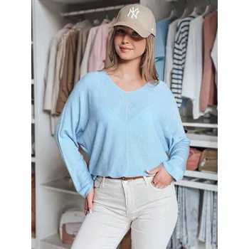 Dámské oblečení Dámský svetr one size oversize NORVAN MY2451 Barva: Světle Modrá, Velikost: ONE SIZE