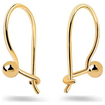 Náušnice Náušnice kuličky 3mm ze žlutého zlata, 14K IZ31561 + dárkové balení LUXUS zdarma