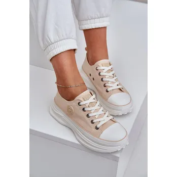 Dámské tenisky Dámské tenisky na masivní podrážce Big Star NN274129 Barva: Béžová, Velikost: 40