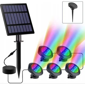 Lampička Solární lampa SANKO, černá, 20 cm, 3 ks