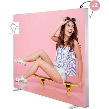 Reklamní LED panel MH Technic s.r.o. Světelná reklamní stěna LED BOX™ Plus - 200x200 cm - stříbrná