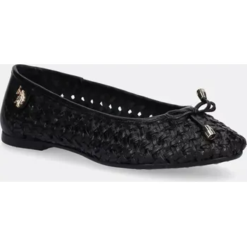Dámské baleríny Kožené baleríny U.S. Polo Assn. JULIA černá barva, JULIA001W/5L2 JULIA001W.5L2 99X, EUR 40