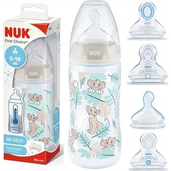 Kojenecká láhev NUK Antikoliková láhev FC+ 300ml 6-18m M Lví král