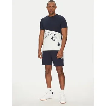 Pánské oblečení Lacoste T-Shirt TH0031 Tmavomodrá Regular Fit 3