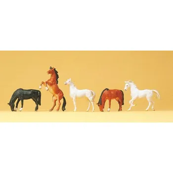 Modelová železnice H0 - koně 5 koňů