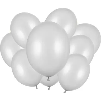 Balónek Latexové balónky strong metalické stříbrné 30 cm 10 ks