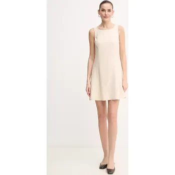 Dámské šaty Šaty Calvin Klein Jeans béžová barva, mini, J20J225268 08X, vel. XL