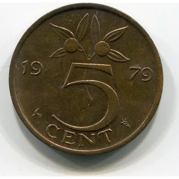 NIZOZEMÍ. 5 cents 1979. KM-181