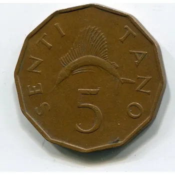 TANZÁNIE. 5 senti 1977.