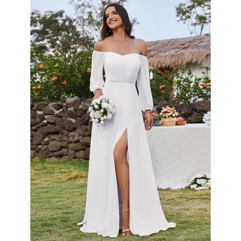 Dámské šaty Ever Pretty svatební dlouhé šaty s rukávy 0002 Velikost: S / 36 / 04 / 08