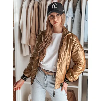 Dámská softshellová bunda Dámská bunda bomber prošívaná GLAMCIX TY4784 Barva: Béžová, Velikost: M