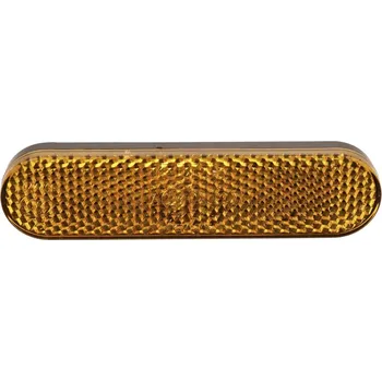 Osvětlení pro motocykl Odrazka obdélníková, Q-TECH (oranžová, se zajišťovacím čepem, 95 x 23 mm)