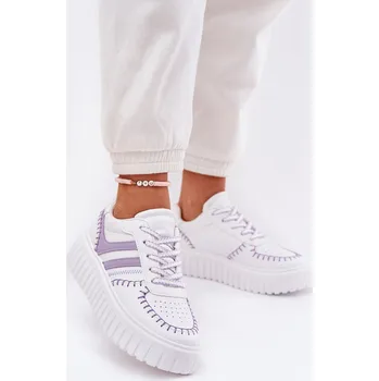 Dámské tenisky Dámské Tenisky Na Platformě Ofenale Barva: Fialová, Velikost: 39