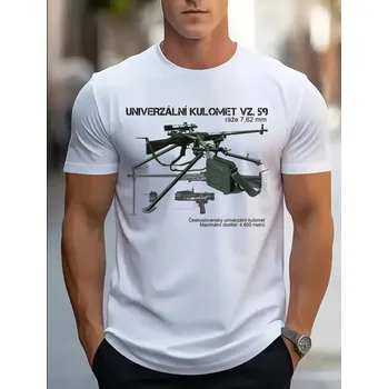 Pánské tričko STRIKER Tričko UNIVERZÁLNÍ KULOMET vz.59 Barva: Bílá, Velikost: XL