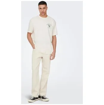 Pánské džíny Only & Sons Jeansy 22025917 Bílá Loose Fit 32_32