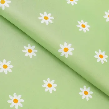 Teflonová látka na ubrusy - Kopretiny na zeleném 160 cm