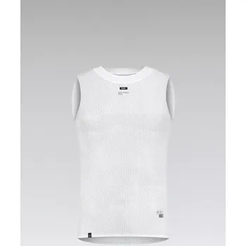 cyklistický dres GOBIK Cyklistické triko bez rukávů - SECOND SKIN - bílá M
