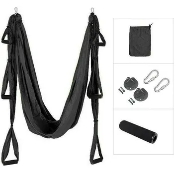 podložka na cvičení Sedco Aerial YOGA - Závěs na jógu SEDCO AERO YOGA s popruhy - černá