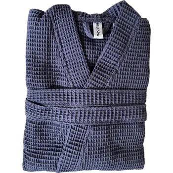 Vaflový župan do sauny - unisex, TMAVĚ MODRÝ vel. XL