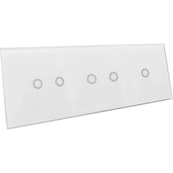vypínač SKLENĚNÝ DOTYKOVÝ PANEL SPÍNAČ 2+2+1 BÍLÝ