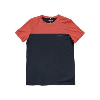 Devold CLASSIC LINEAR pánské triko s krátkým rukávem Ink/Cayenne