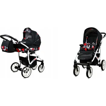 Kočárek Dětský kočárek 2v1 BabyLux LARGO – sporťák a hluboká korba, lehký, s taškou