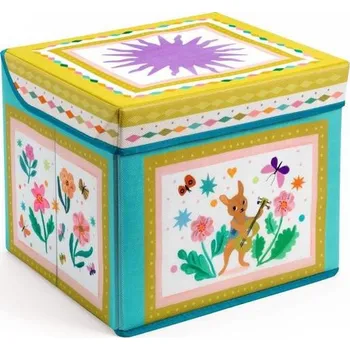 kreativní sada Djeco Box na hračky a sedátko Caravan