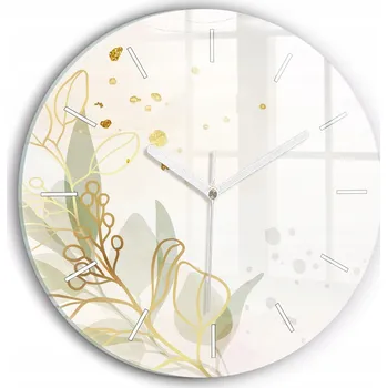 Hodiny Ozdobné nástěnné hodiny s krásnou grafikou Pastelová abstrakce kulatý průměr 30 cm