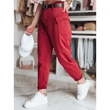 Dámské kalhoty Dámské kalhoty baggy styl GOTRENDI UY2522 Barva: Bordová, Velikost: XL