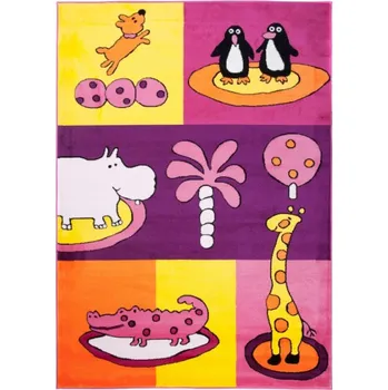 Koberec Koberec KINDER K596B CFW žlutý / fialový