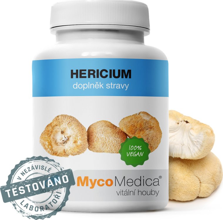 MycoMedica Hericium 90 cps. + dárek Golden Nature Slunečnicové semínko 100g zdarma