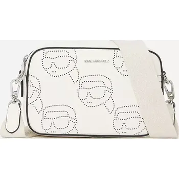Kabelka Kožená kabelka Karl Lagerfeld IKON bílá barva, A2W30066 00X, vel. ONE SIZE