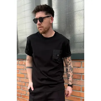 Pánské tričko Pánské tričko HUGO Dombiro 50536347 černé Velikost: XS