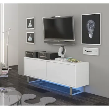 Televizní stolek ArtCross TV stolek KING | 01 Barva: Bílá / bílý lesk