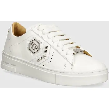 Pánské tenisky Kožené tenisky Philipp Plein Lo-Top Arrow Force bílá barva, WSC2751 PLE005N 0101 WSC2751.PLE005N.0101 00X, EUR 41