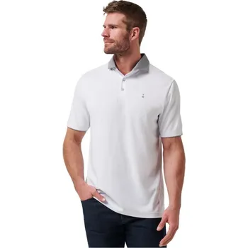 Golf Travis Mathew Reservation Number pánské polo, bílé pánské, S