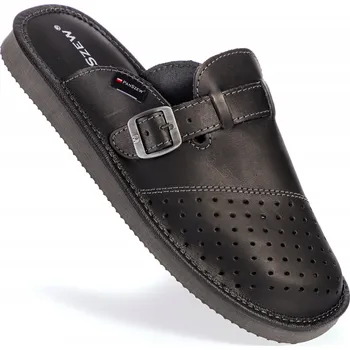 Pánské pantofle Nazouváky Pánské Kožené Lehké Prodyšné Nastavitelné na Přezku Velikost 40-46 PanSzew
