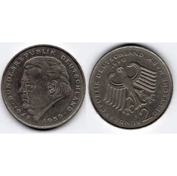 NĚMECKO. 2 Mark 1990/F. Franz Joseph Strauss. KM-175.