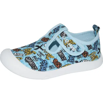 Dětská treková obuv D.D.step chlapecké plátěnky C100-51643L Barva: modrá, Velikost: 25