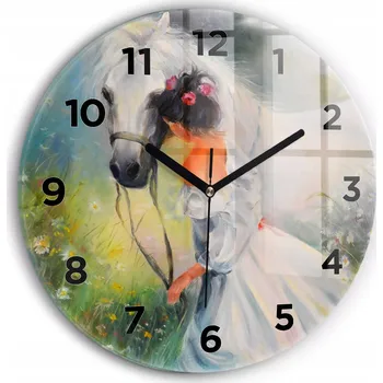 Hodiny Nástěnné hodiny Wallfluente bílé 30 cm