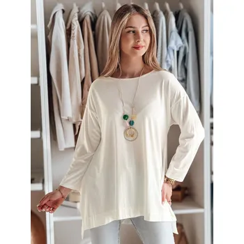 Dámská halenka Dámská halenka s výšivkou oversize s přívěskem COMFILA RY2787 Barva: Bílá, Velikost: ONE SIZE