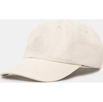 Kšiltovka Bavlněná baseballová čepice Norse Projects Twill Sports Cap béžová barva, s aplikací, N80.0001.0203 01X, vel. ONE SIZE