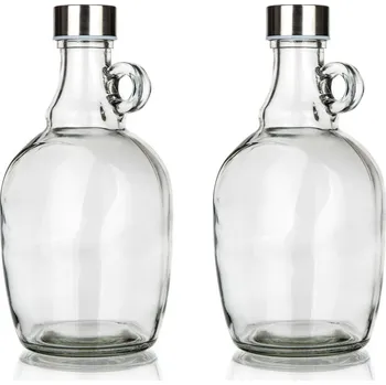 Banquet Sada skleněných demižonů s víčkem Declan 2 ks, 1,1 l, čirá