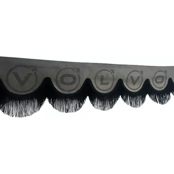 Ochranný autopotah Bordura do kamionu Volvo- šedá, černé střapce