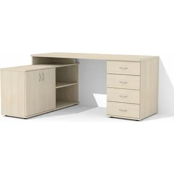Šatní skříň Nabytekmorava Rohová sestava s počítačovým stolem Alfa 306 barva lamina: akát